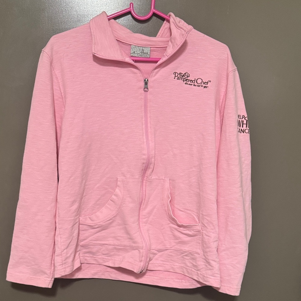 Pampered Chef Pink V-Neck Sweater